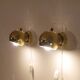 Paire d'applique suedoise en laiton de Trivel belysning 1970