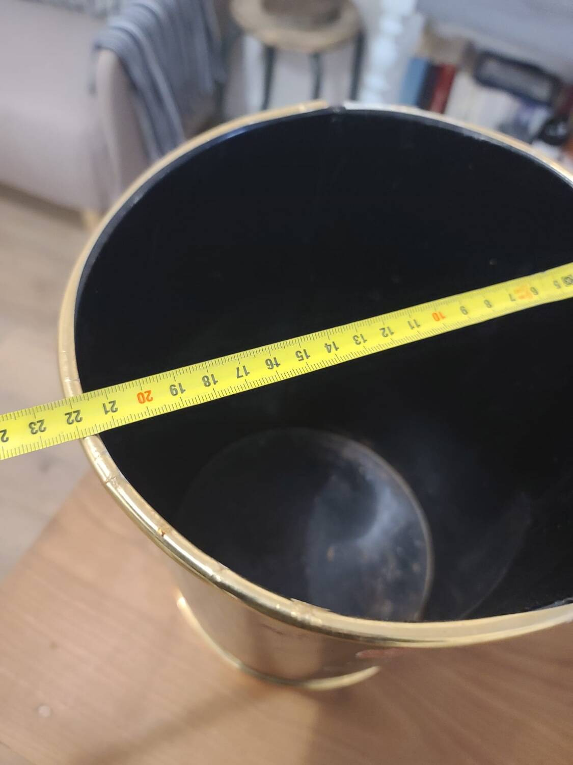 Old wastepaper basket/office bin