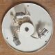 Large vintage Lucien Gau crystal and brass ceiling light