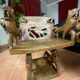African tribal ensemble of 4 pieces of furniture for dignitaries of the Kingdom of Dahomey, Benin.
