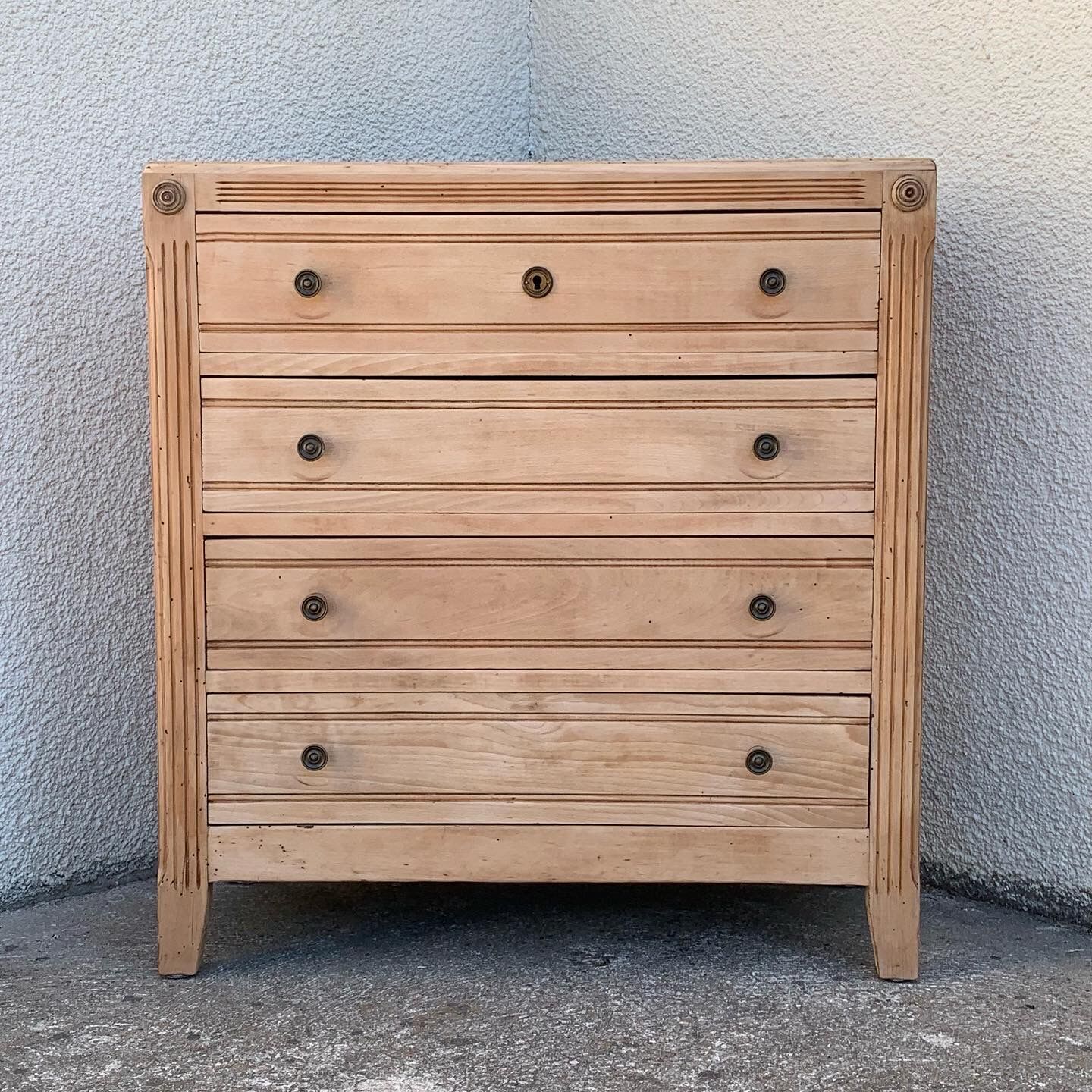 Parisian art deco chest of drawers raw wood