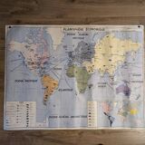 School map / political planisphere and economic planisphere