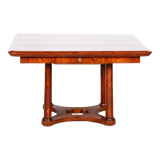 Restored biedermeier dining table, yew-tree, austria, 1830s