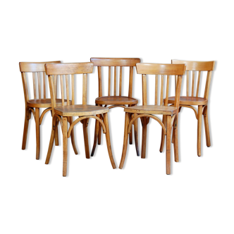 5 bistro chairs Baumann, GYF and Mahieu