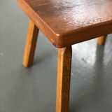 Varnished solid wood bench