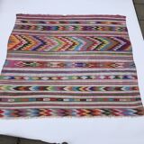 XL Handmade Algerian Berber Ethnic Bohemian Antique Carpet - Area Rug 200x188