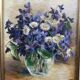 Oil on canvas signed paget, vase au bouquet