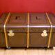 Curved mail bag in tawny from the 1920s - 100 x 54 x 46 cm