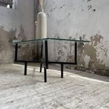 60s glass coffee table