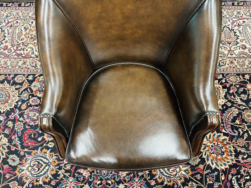 Chaise de bureau Chesterfield marron