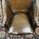 Chaise de bureau Chesterfield marron
