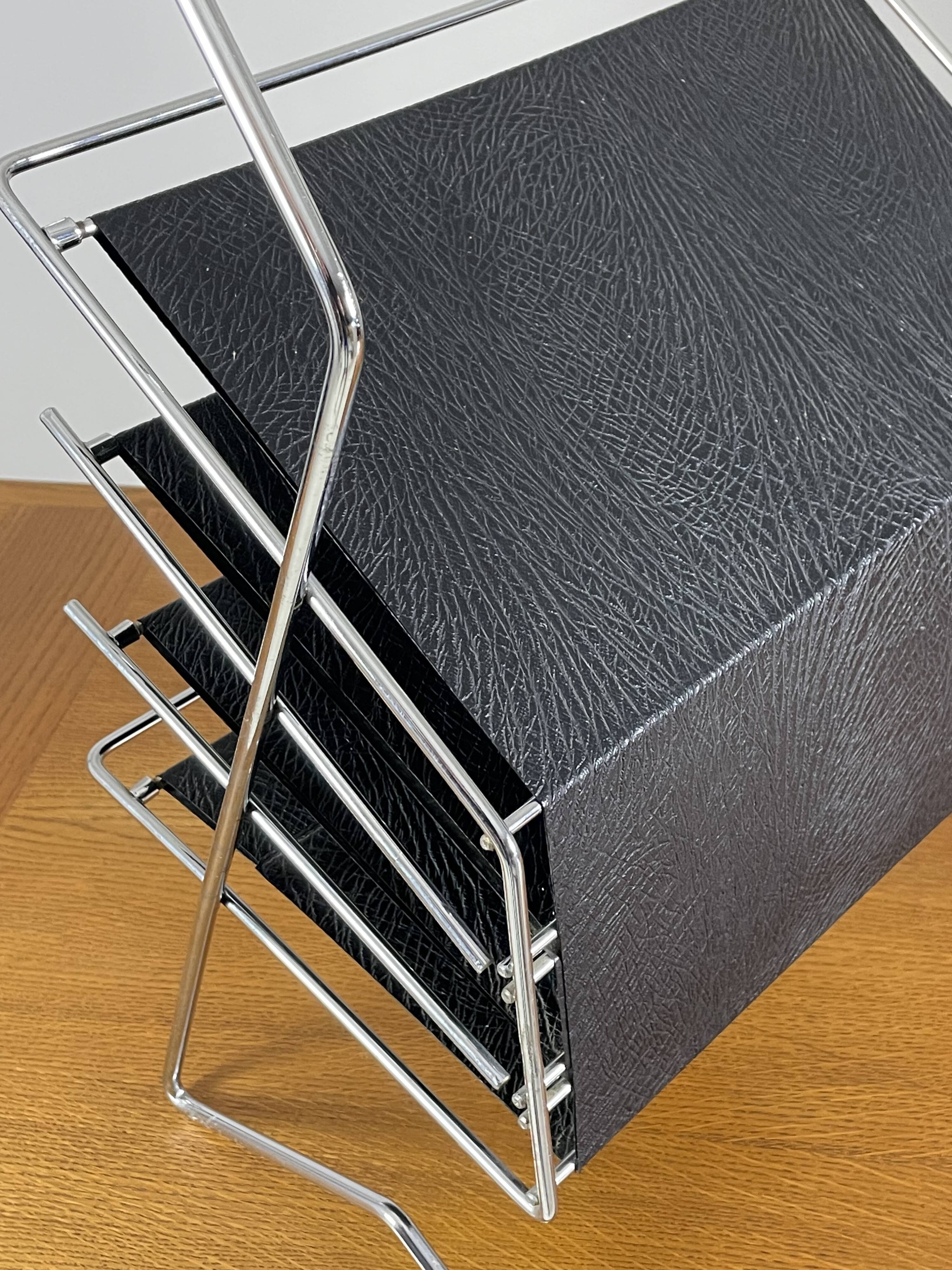 Vintage magazine rack by voss, germany, 1960s