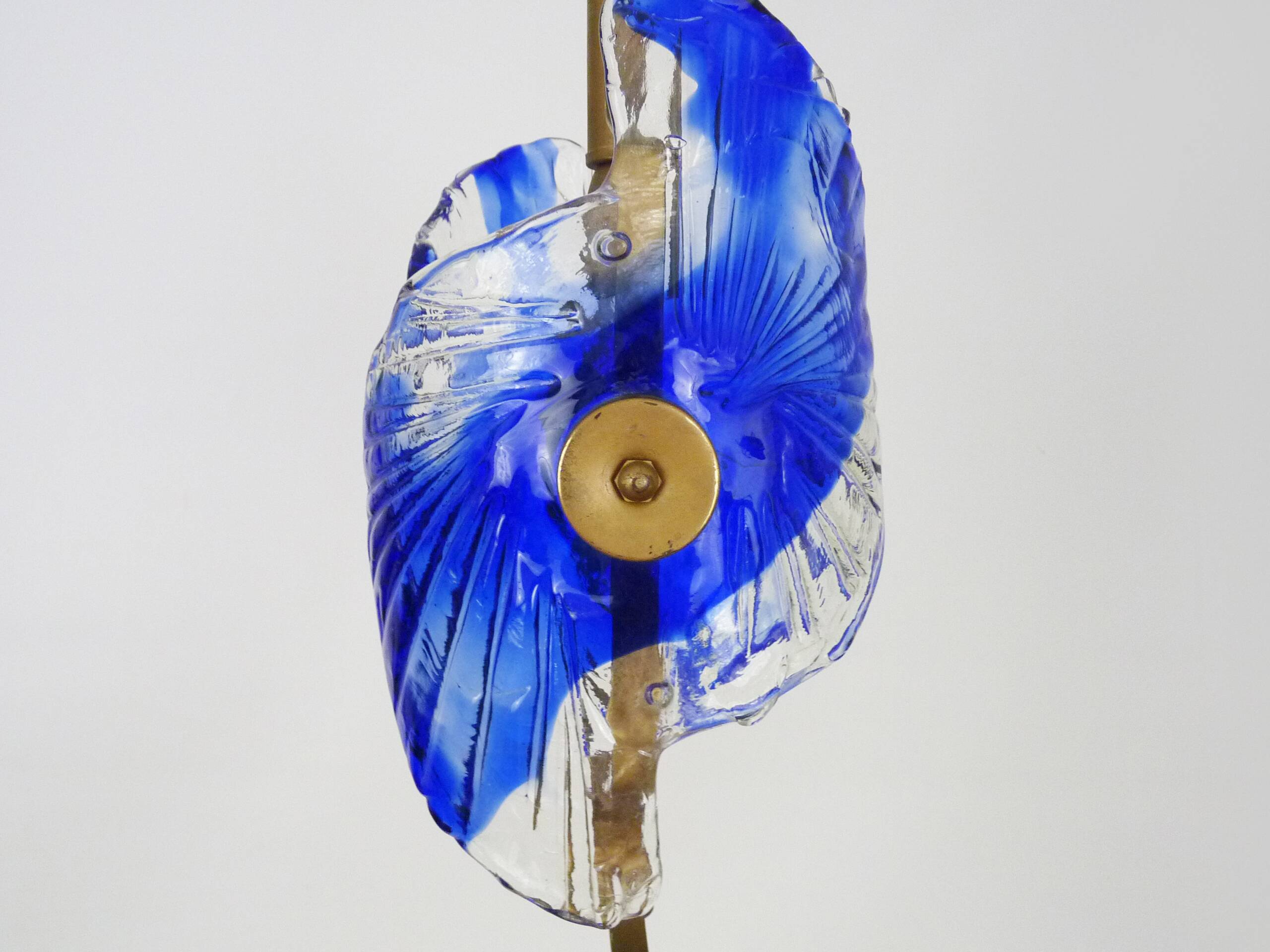 Murano blue glass chandelier suspension. 80 years