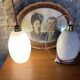Pair of opaline lamps