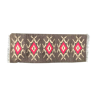 Tapis gris rose blanc kilim fait main laine couloir 160x60cm