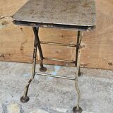 Old industrial folding steel stool
