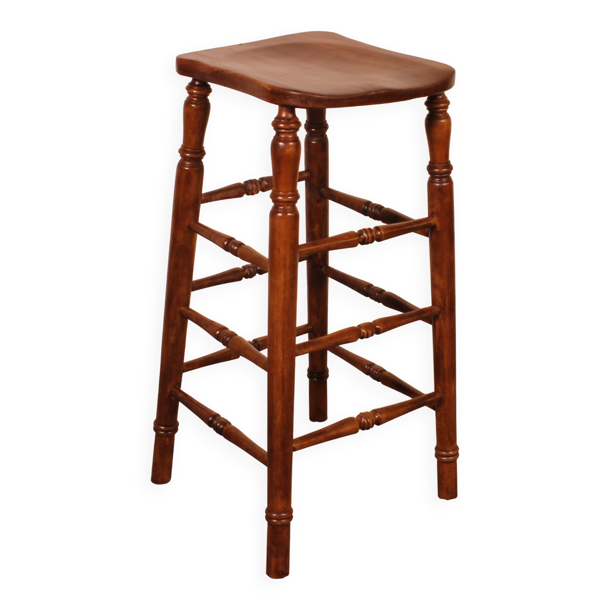 19th-century elm bar stool