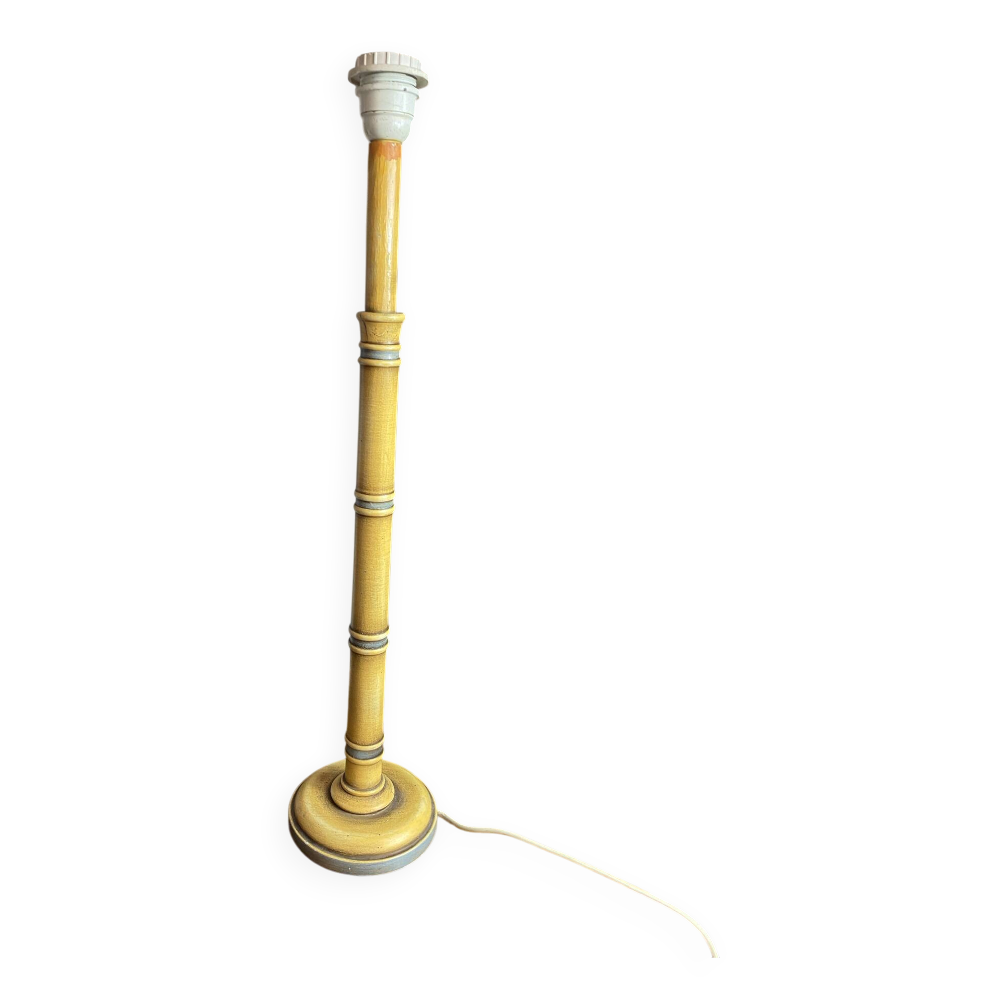 Bamboo-style wooden lamp base