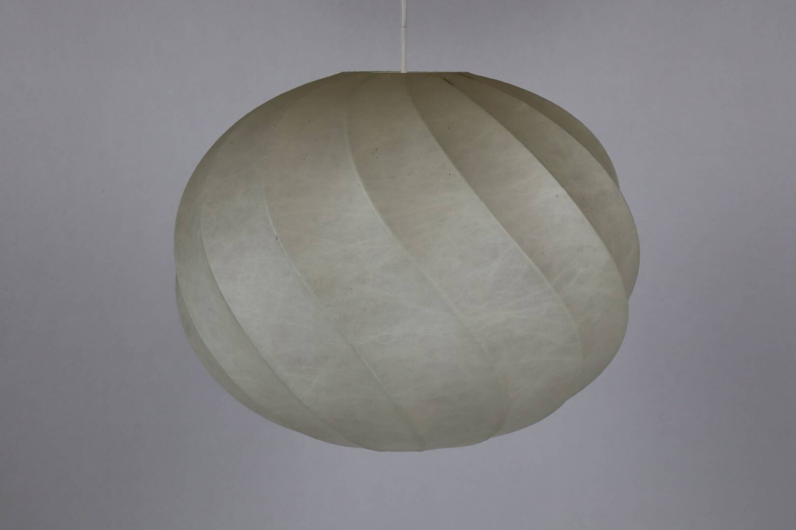 Midcentury cocoon swirl hanging pendant lamp, Germany 1960s