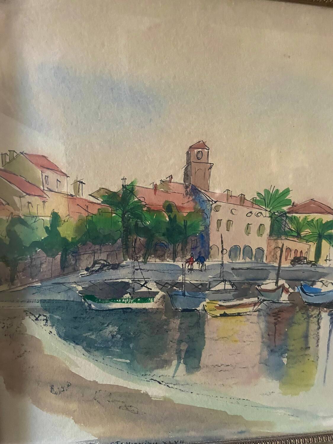 watercolour from the 1930s by Jacqueline Barbet