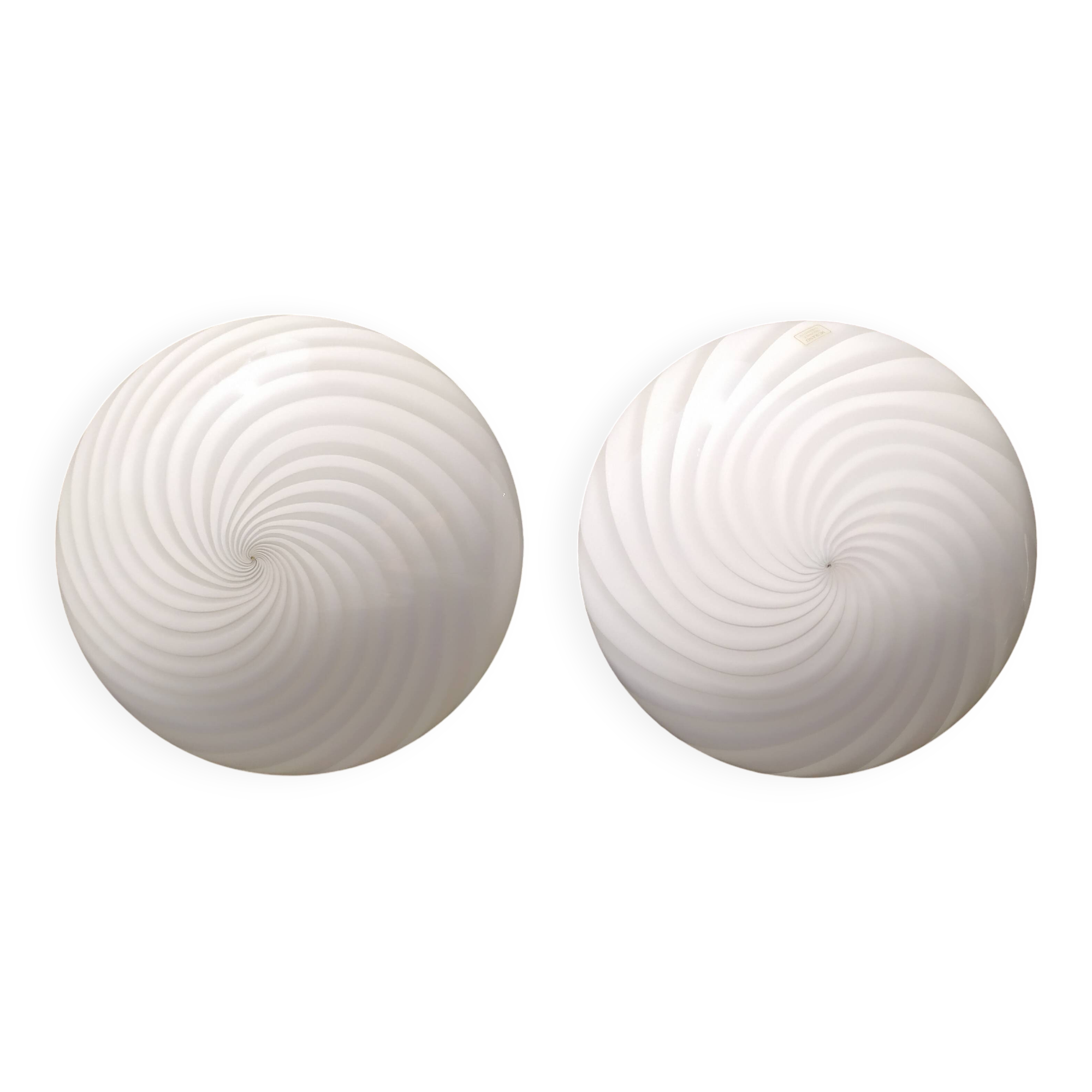 Large Murano glass sconces by Venini, set of two, 1960