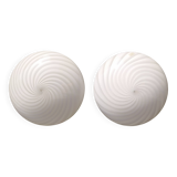 Large Murano glass sconces by Venini, set of two, 1960