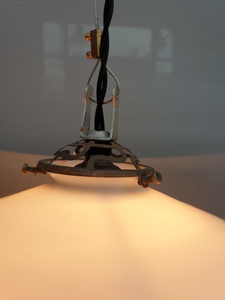 Opaline hanging lamp, 1900s