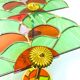 Pair of stained glass wall sconces