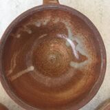Set of 4 stoneware bowls with square handle