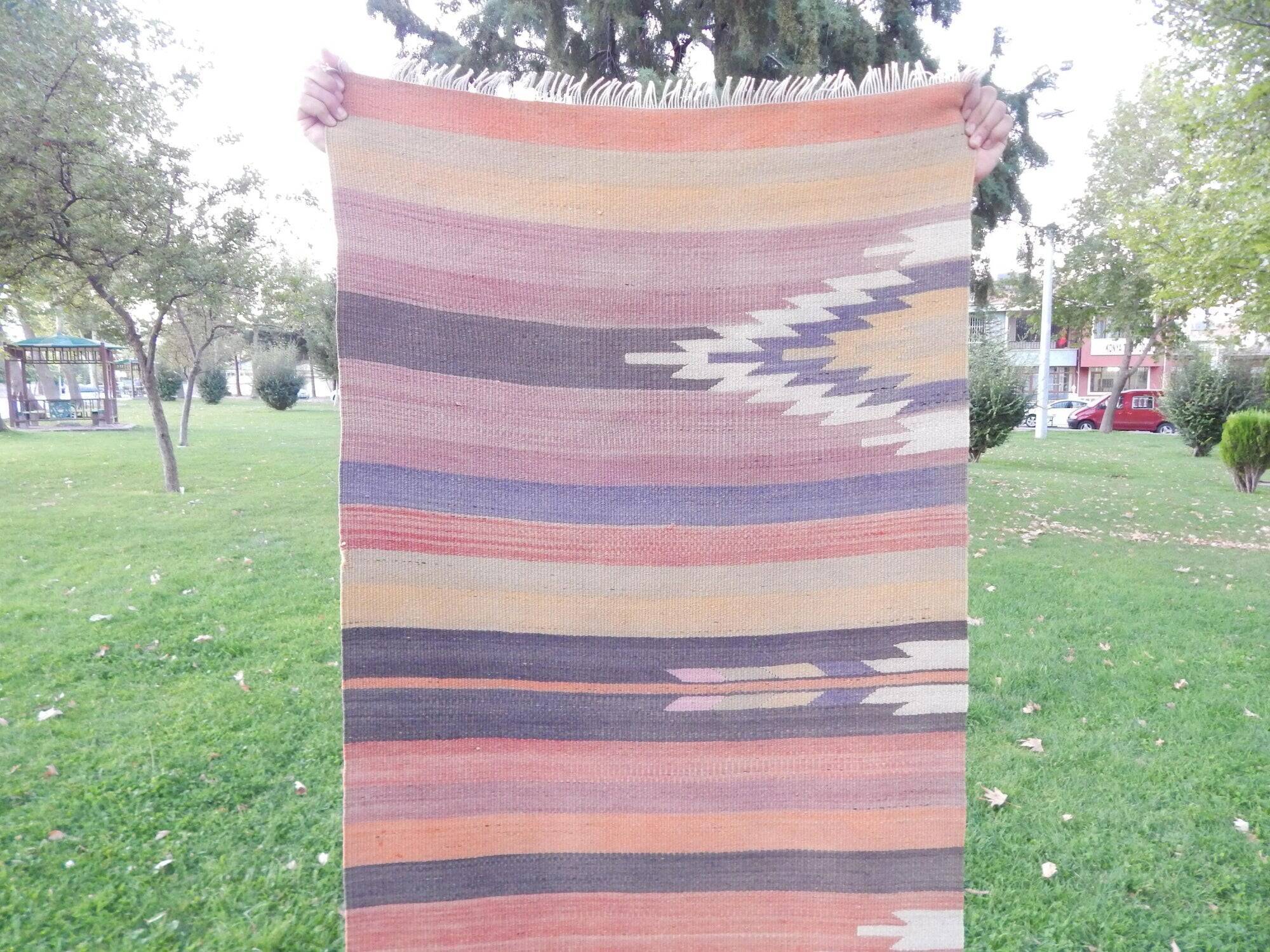 Vintage Turkish hallway rug 79x235 cm