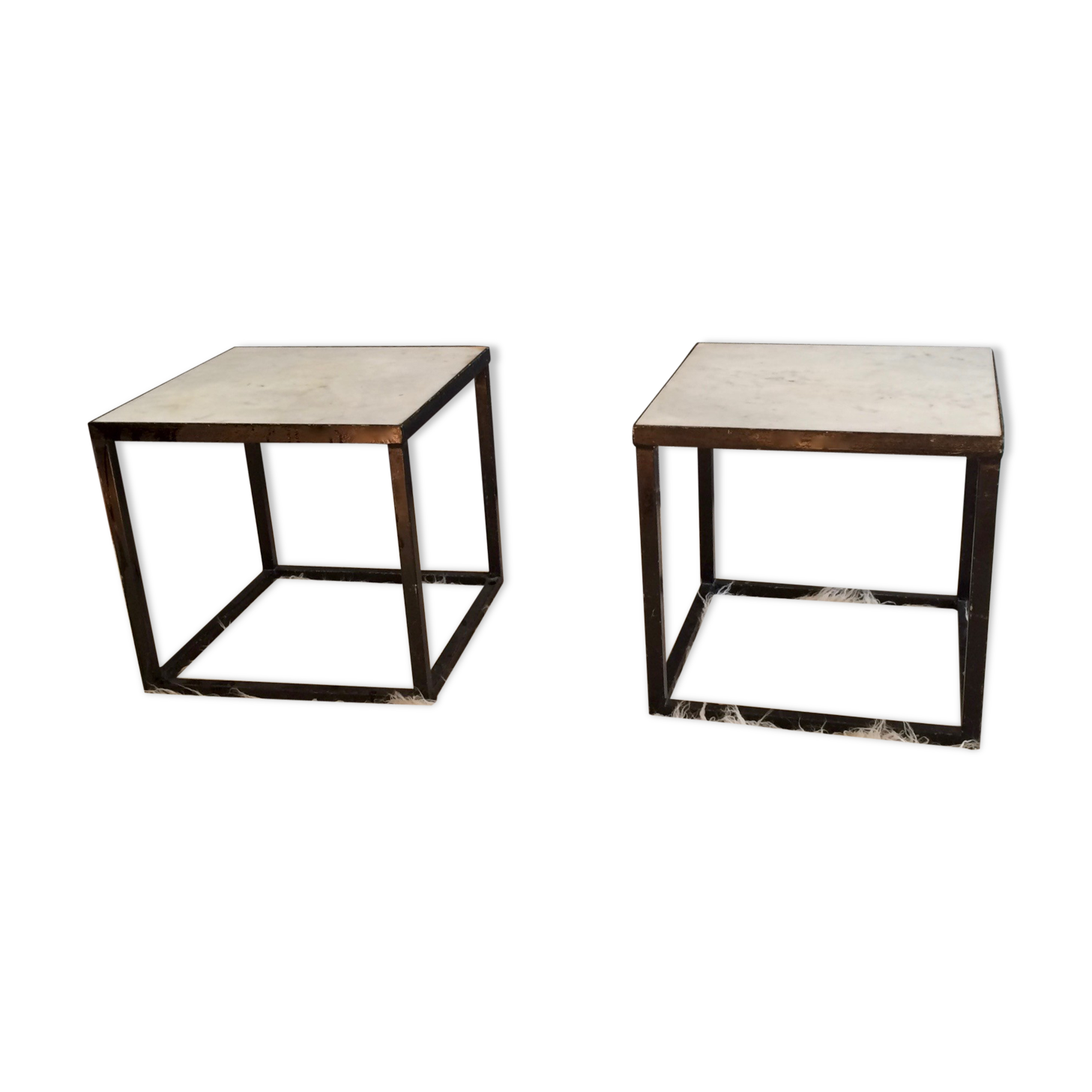 Sofa pieces, bedside tables, marble