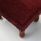 Vintage Art Deco Stool in Red velvet with wooden legs, 1930s