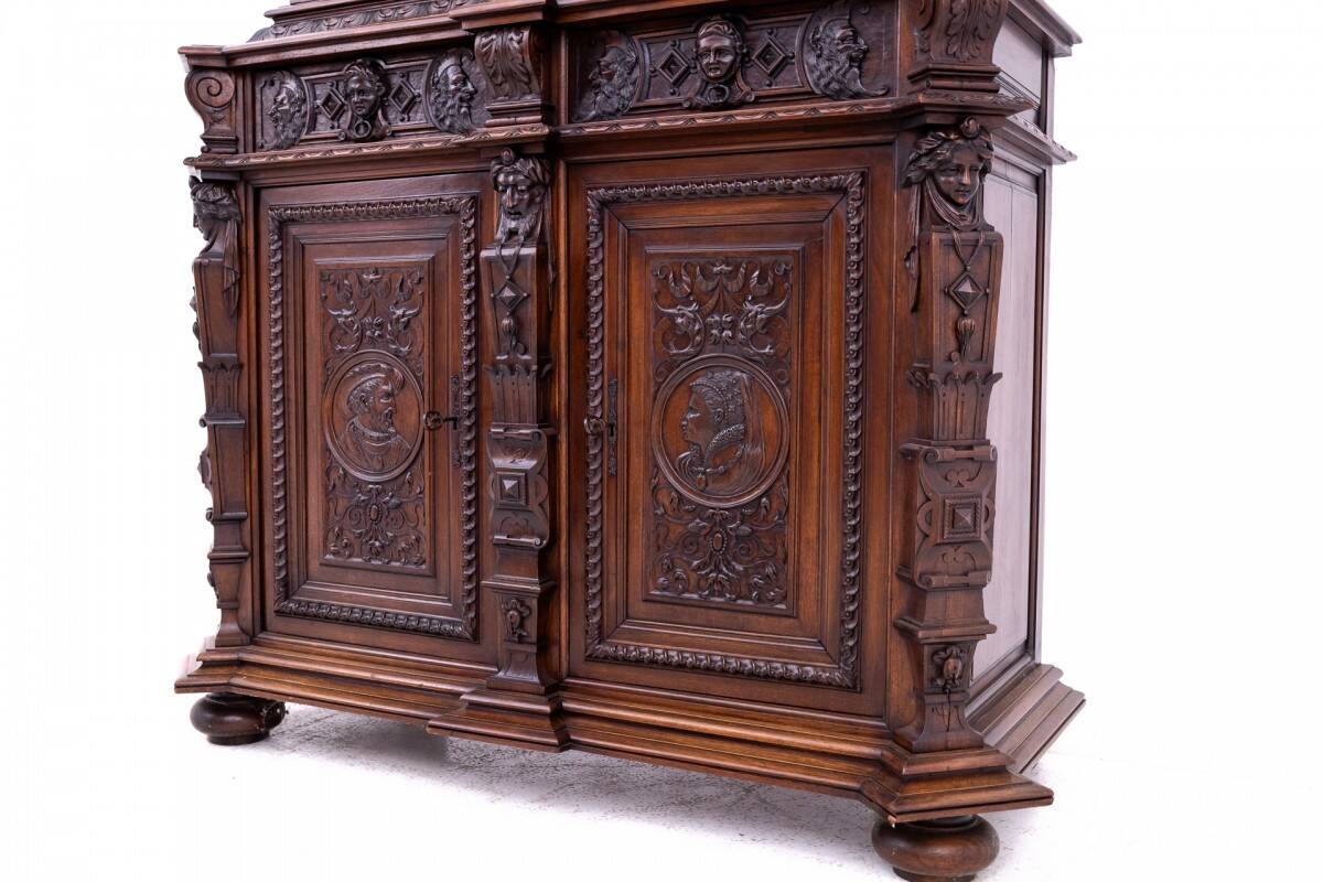 Carved sideboard, France, ca. 1880.