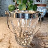 Ice bucket in christal and silver