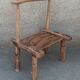 Tabouret ancien en bois. Art africain Baoulé de Côte d'Ivoire.