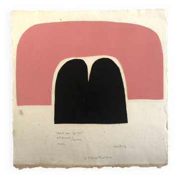 Estampe originale "Art nu n°1" signée au crayon Pierre SZÉKELY 1974