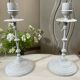 Pair of candle holders 19th century shabby chic