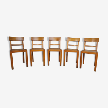 Set of 5 bistro chairs 40s