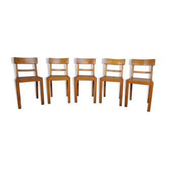 Set of 5 bistro chairs 40s