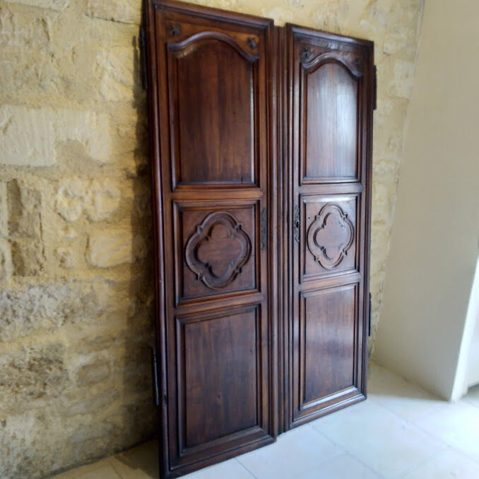 Walnut closet doors