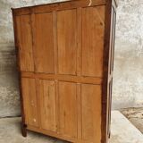 Old wardrobe linen cabinet beech wood