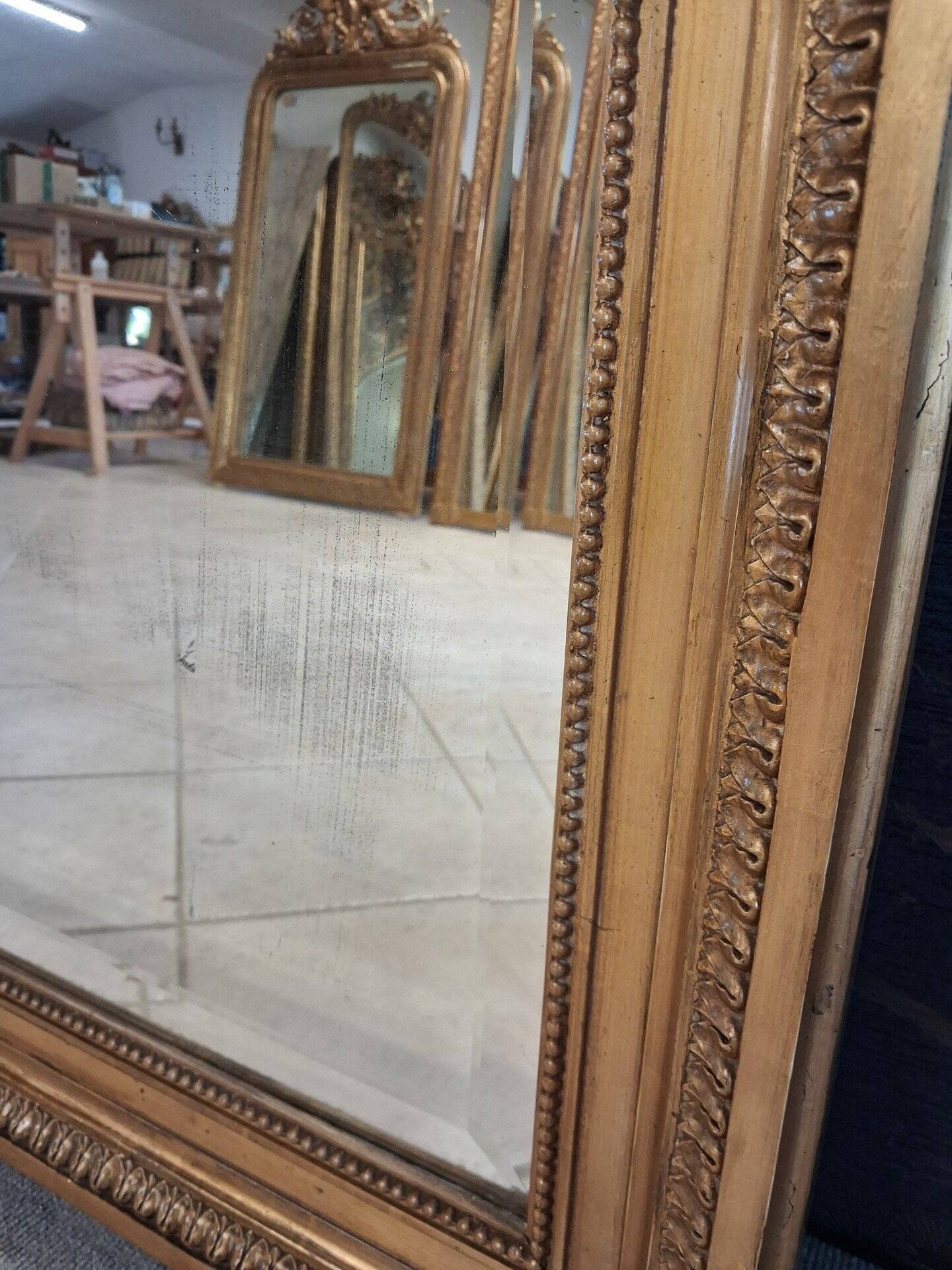 19th century mirror 167 x 101