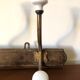 Coat rack 1900 in wood, ceramic and wrought iron