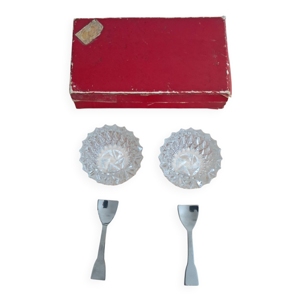Ensemble mini salière et poivrière en cristal