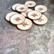 10 hand-painted Longchamp dessert plates, service "Agen" 1950s'