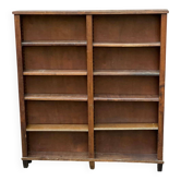 Vintage period shelf in solid wood, shallow depth