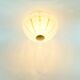 Very Large Space Age Glass & Brass Ceiling Light from Limburg, Germany, 70s