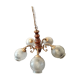 Lustre italien 1970 laiton et bois