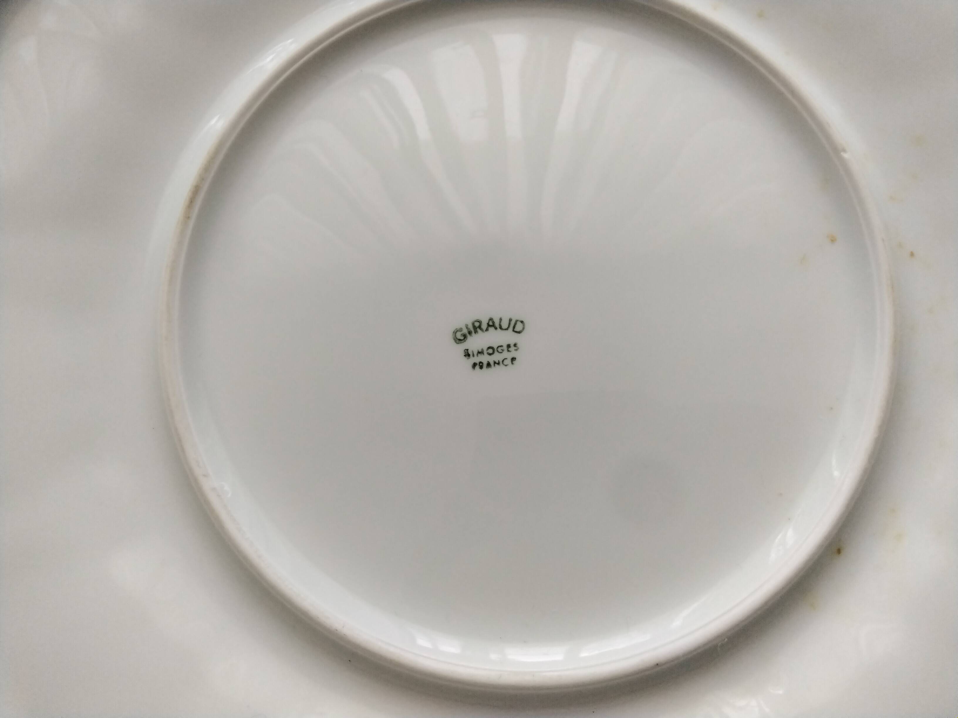 Limoges Giraud porcelain oyster serving dish