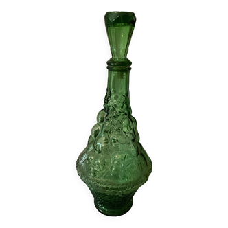 Carafe bouteille en verre italien empoli vert